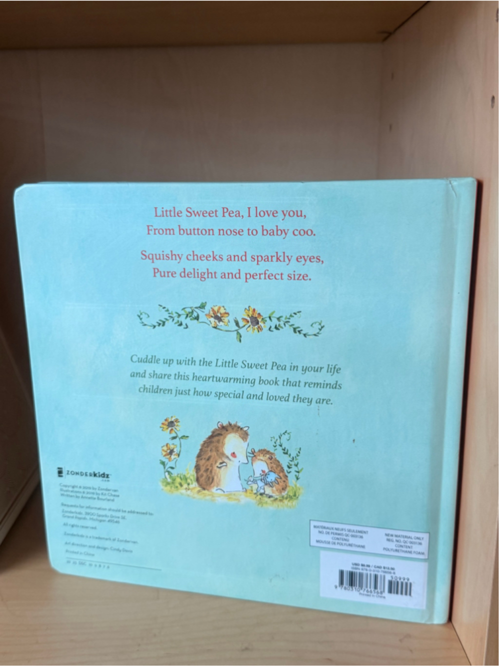 WonderKids Baby Board Book You're My Little Sweet Pea - Picture 2 of 4